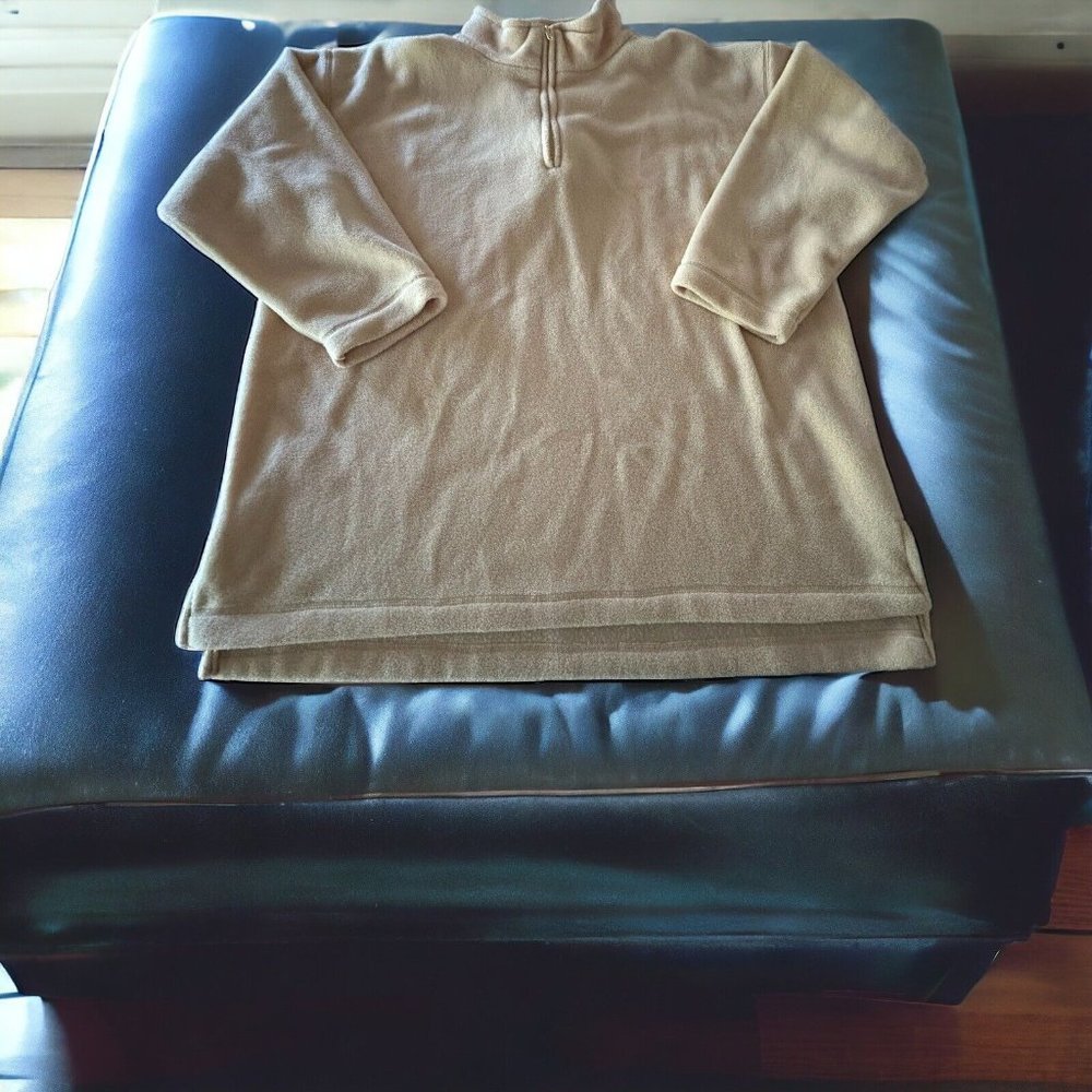 Mens Fleece Sz XL Canada Yellow Pullover 1/4 Zip Lightweight Jacket Coat